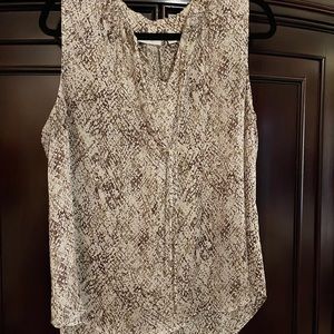 New York & Company Python Print Sleeveless Blouse
